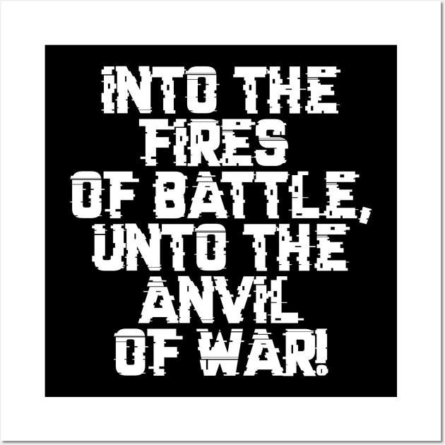 Fires and Anvil Warcry - Marines Battle Cry Wall Art by gam1ngguy